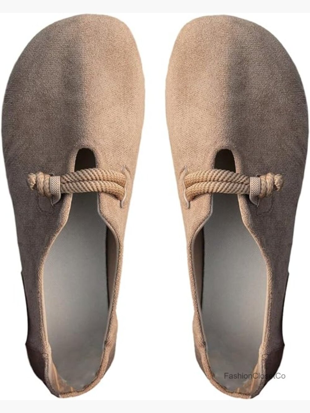 Faux Suede Ballet Flats for Women Dressy Casual Potato Shoes Round Toe Slip On